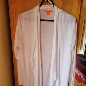 Sheer white cardigan